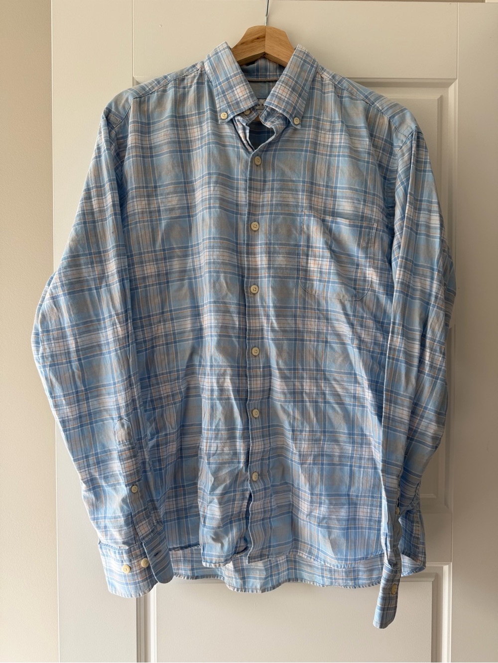 Men's Peter Millar Buttom Down - Blue Plaid - Medium